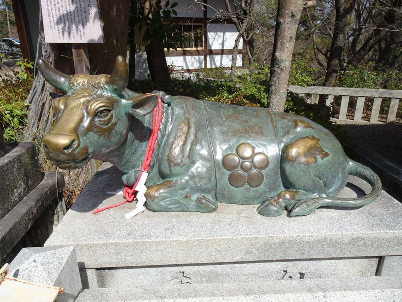 長岡天満宮 菅原道真公 牛乗之御像 銅製 のったり （長岡天満宮